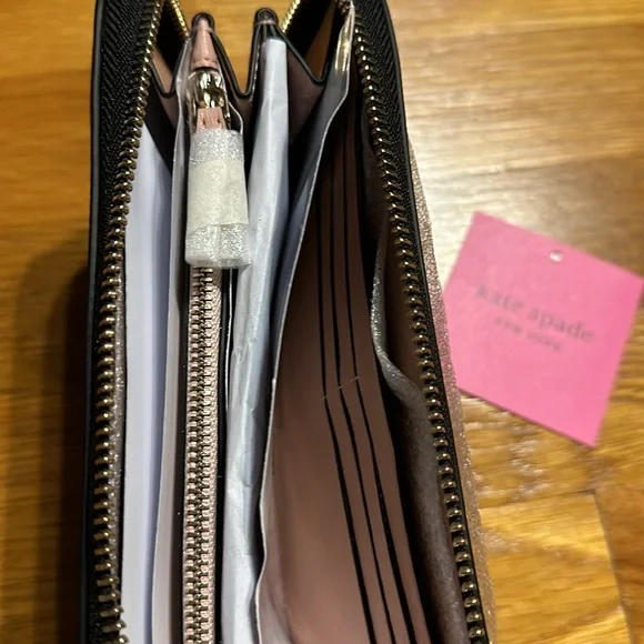 Kate Spade - Leather Zip Wallet - Spencer Saffiano - Black - New - Picture 6 of 9